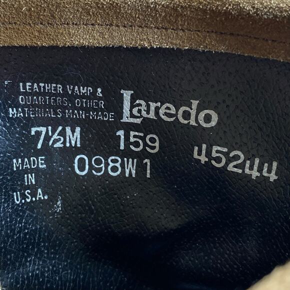 Laredo Women's Roper Brown Leather Suede Lace Up Wester Boot Size US 7.5 - Picture 10 of 10